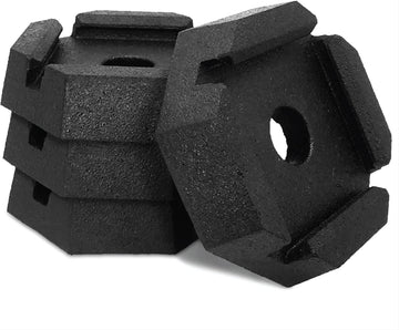 SnapPad XTRSQ5SP4 XTRA Square Anti Slip Rubber Permanent Truck Camper Leveling Jack Pads for 5.5 Inch LCI/Lippert PSx1 PSx2 Power Stabilizers (4 Pack) Square 5 4-pack