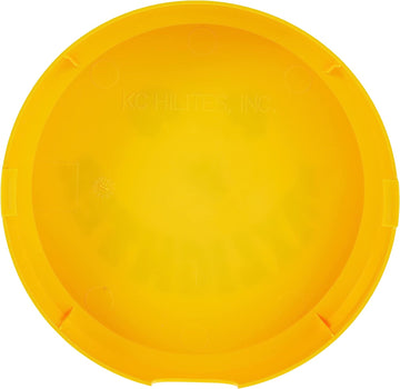 KC HiLiTES 5202 6" Round Yellow Plastic Light Cover w/ Black KC Daylighter Logo - Single Cover