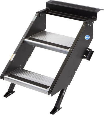 MORryde© - STEP ABOVE-GEN2, 2 STEP ENTRY STEP, MANUAL, 9IN RISE, FITS INNER DOOR FLANGE WIDTH OF 21.75-22.25IN (STP-201)