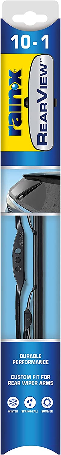 Rain-X 850019 RearView 10-1 Rear Wiper Blade, 10 Inch Conventional Rear Wiper Blade, Fits J-Hook (Pack Of 1), Automotive Replacement Wiper Blades That Meet Or Exceed OEM Quality And Design Standards