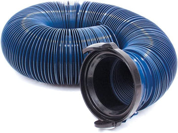 Valterra Products, Inc. D04-0120PB 10' Blue Standard Bagged Quick Drain with Straight Hose Adapter 10 Foot