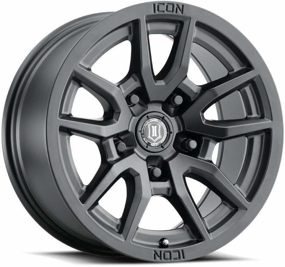 ICON Alloys Vector 5, Satin Black, 17 x 8.5/5 x 150, 25mm Offset, 5.75" BS, 2617855557SB