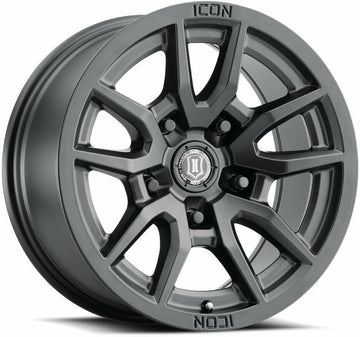 ICON Alloys Vector 5, Satin Black, 17 x 8.5/5 x 150, 25mm Offset, 5.75