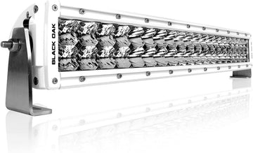 Black Oak Marine Dual Row Curved LED Light Bar - Combo, Spot and Flood Optics - Waterproof Lighting for Off-Road Trucks, Jeep, ATV, UTV, Boats, Fog Driving Work Light (30-Inch)