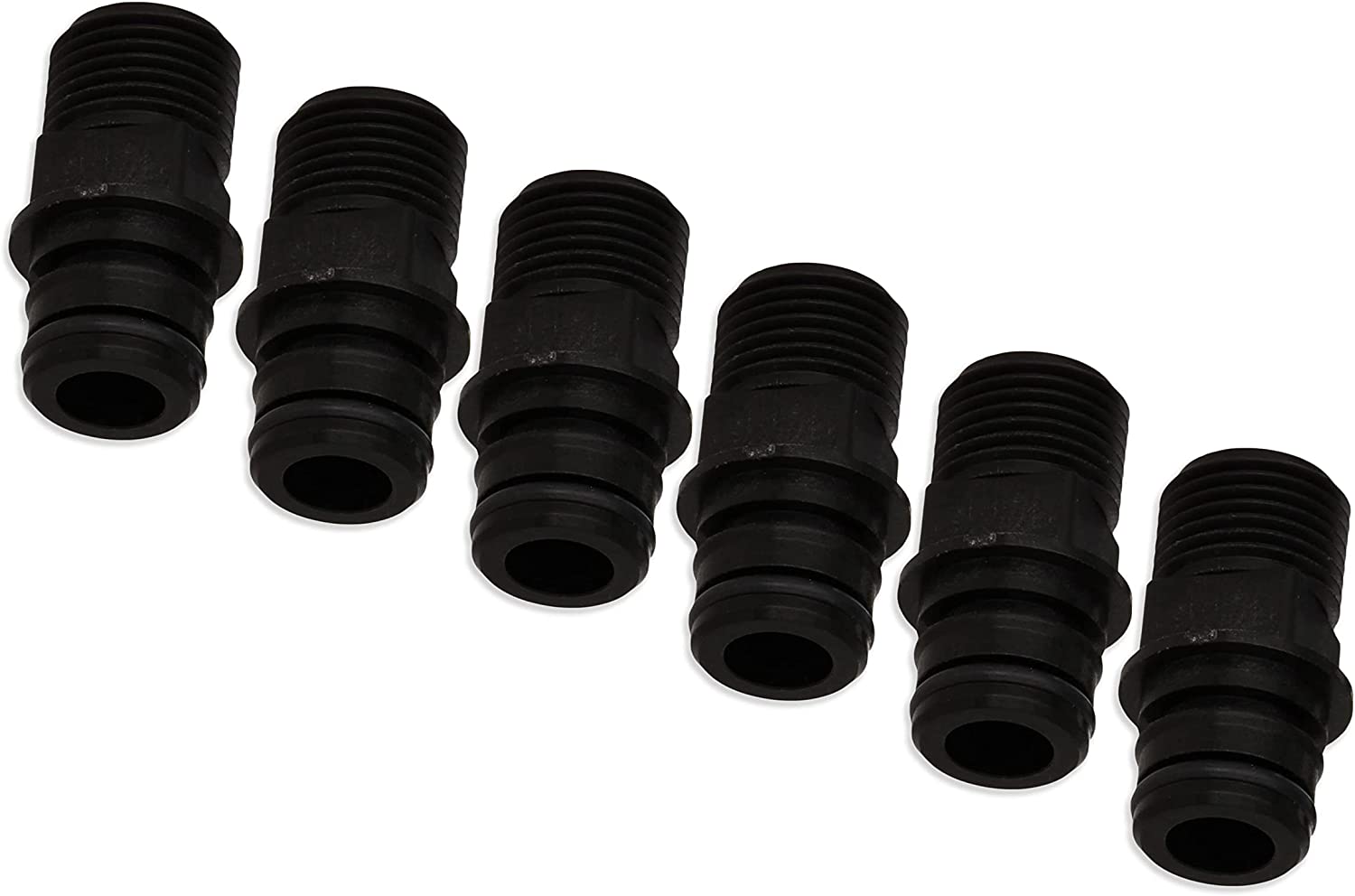 Flojet 20381-000 Electric Pump Fitting - Quad Port X 1/2"-14 Male, Straight (6) Red Light