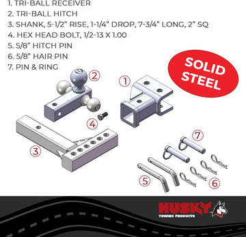 Husky 30001 Adjustable Tri-Ball Mount