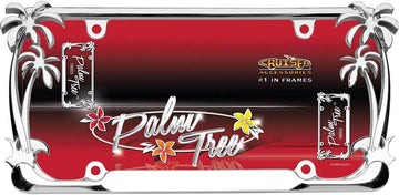 Cruiser Accessories 19003 License Plate Frame - Palm Tree, Chrome one size