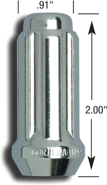 Gorilla Automotive 26194HT Small Diameter Duplex Acorn Chrome 6 Lug Kit (9/16-Inch Thread Size)-Pack of 24 9/16 Inch 6-Lug