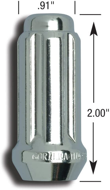 Gorilla Automotive 26195HT Small Diameter Duplex Acorn Chrome 8 Lug Kit (9/16-Inch Thread Size)-Pack of 32