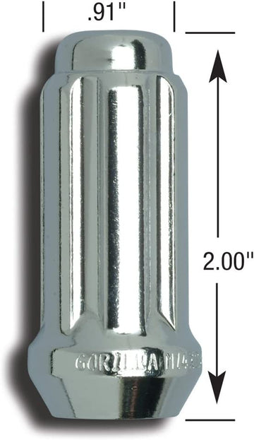 Gorilla Automotive 26143HT Small Diameter Duplex Acorn Chrome 5 Lug Kit (14mm X 1.50 Thread Size)-Pack of 20 14-mm x 1.50 5-lug