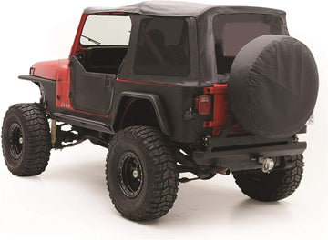 Smittybilt Replacement Soft Top with Tinted Windows and Upper Doorskins (Black Denim) - 9870215