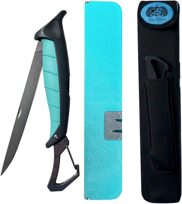Toadfish Stowaway Fillet System, 7" Folding Fillet Knife, Regular Size Folding Cutting Board…