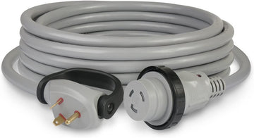 ParkPower 30 Amp 125V 25 Foot Swivel Handle Gray RV Power Cord Gray 25 Feet