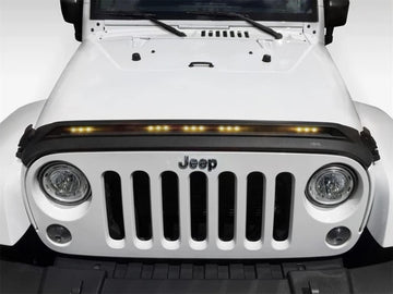 Auto Ventshade (AVS) Aeroskin Lightshield Hood Protector | 2007-2018 Jeep Wrangler JK, Black, Textured Black, 1 pc | 753060