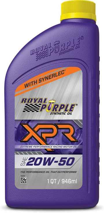 Royal Purple 01051 XPR 20W-50 Ultra-Light Extreme Performance Synthetic Racing Motor Oil, 1 Quart Bottle 1 Quart (32 Ounces)