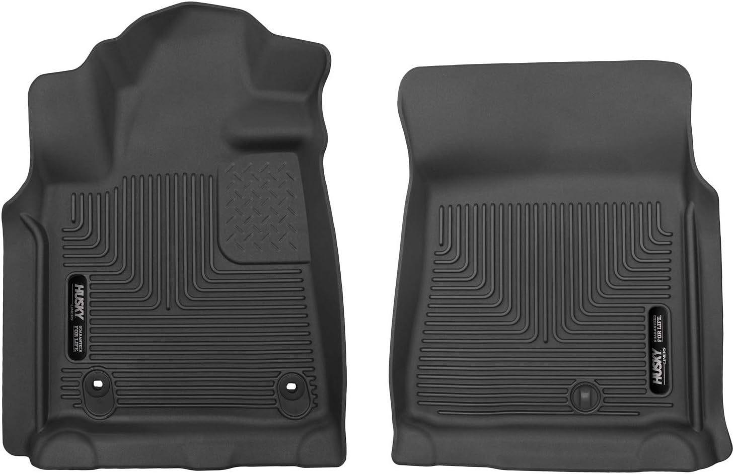 Husky Liners 53711 X-act Contour Black Front Floor Liner X-act Contour Front Floor Mats Fits All Cab Styles