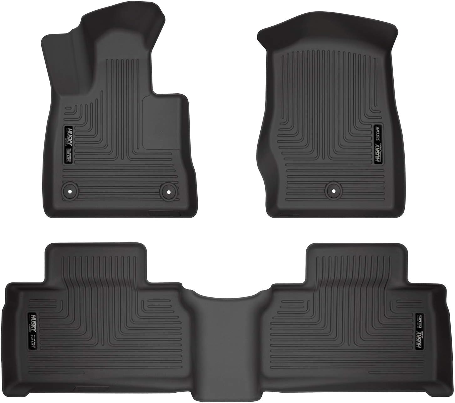 Husky Liners Weatherbeater Series | Front & 2nd Seat Floor Liners - Black | 99321 | Fits 2020-2022 Ford Explorer w/Floor Console 4 Pcs