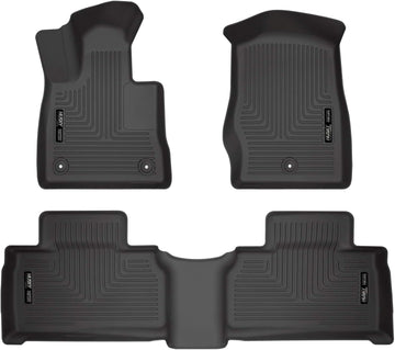 Husky Liners Weatherbeater Series | Front & 2nd Seat Floor Liners - Black | 99321 | Fits 2020-2022 Ford Explorer w/Floor Console 4 Pcs