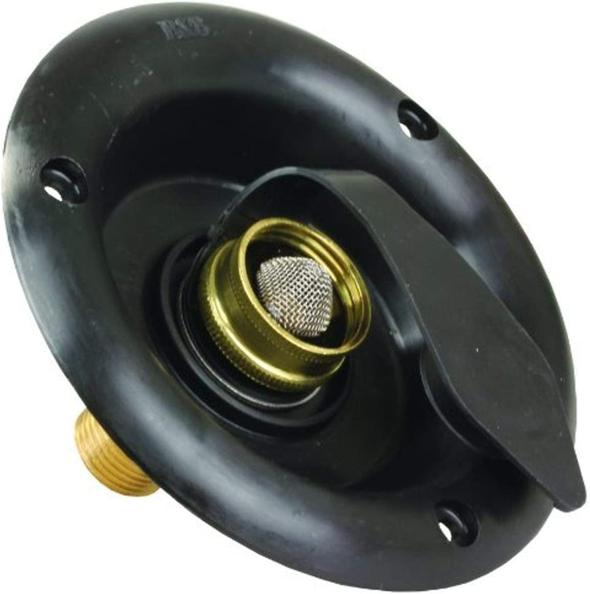 JR Products 321-B-36-A Black City Water Dish with 1/2" MPT