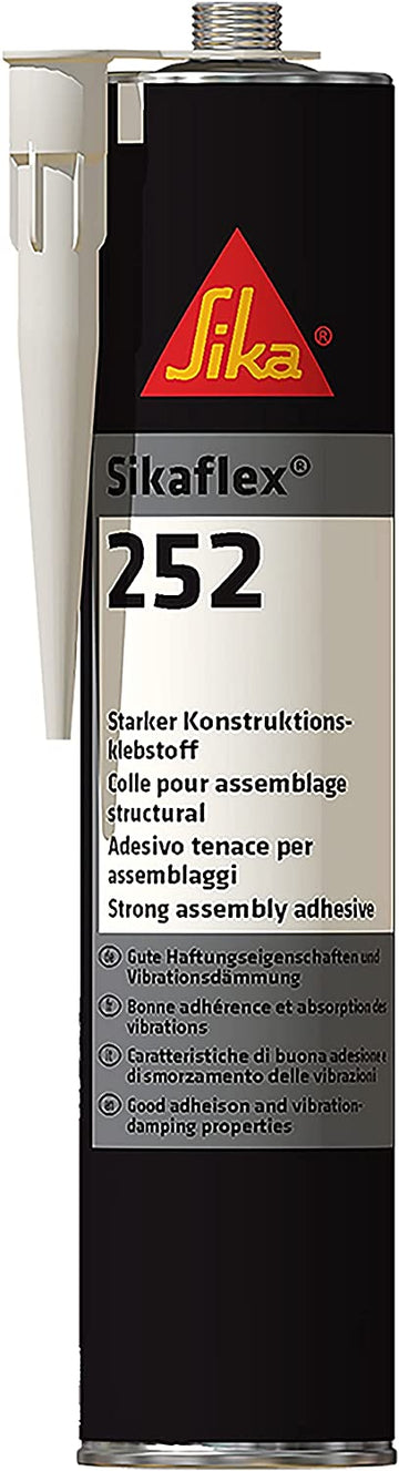 Sikaflex-252, White, Polyurethane-Based, Non-Sag Assembly Adhesive for Structural Joints, 300 mL (10.1 US fl. oz)