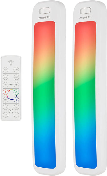 Energizer Color Changing 12 Inch, 2 Pack, 50 ft Remote Control, Wireless, Easy to Install, 100 Lumens, Perfect for Closet, Under Cabinet Light, and More