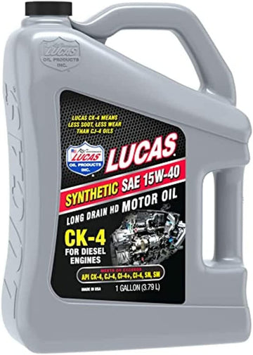 Lucas Oil Synthetic SAE 15W-40 CK-4 Truck Oil/4x1/Gallon, Multi (11247)