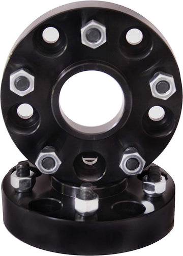Rugged Ridge 15201.09 Black 1.25" Thick 5-on-5.5 Bolt Pattern Wheel Spacer Pair