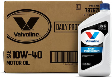 Valvoline (VV141-6PK) SAE 10W-40 Premium Conventional Motor Oil - 1 Quart Bottle, (Case of 6) 1 Quart, (Case of 6)