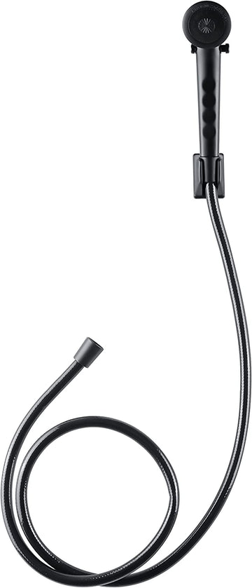 Dura Faucet DF-SA130-MB Economical Shower Head Hose Kit - Handheld Replacement RV Shower Head Wand - Universal Water Saving Shower Head with Flow Control Trickle Switch (Matte Black) Head and Hose Kit Matte Black
