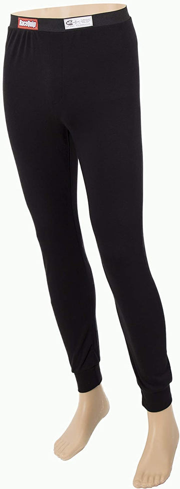 RaceQuip Long John Underwear Bottoms SFI 3.3 Fire Retardant FR Black Medium 422993