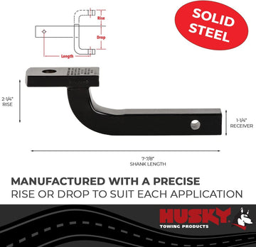 Husky 31342 7-7/8 X 2-1/4 X 2-7/8 Class II Replacement Ball Mount 7-7/8 X 2-1/4 X 2-7/8 - Inches