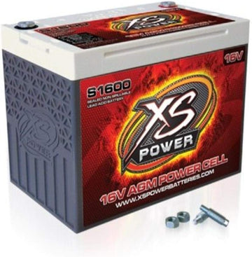 XS Power S1600 16V 2,000 Amp AGM Starting Battery with 3/8" Stud Terminal