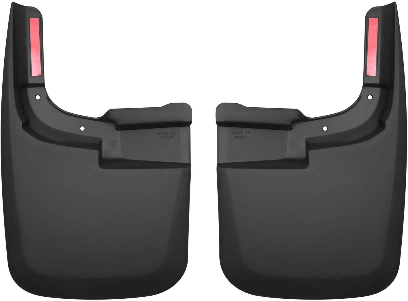 Husky Liners - Front Mud Guards | 2017-2023 Ford F-250/F-350 Super Duty w/o OEM Fender Flares, Front Set - Black, 2 Pc | 58461 WITHOUT Fender Flares Custom Front Mud Guards
