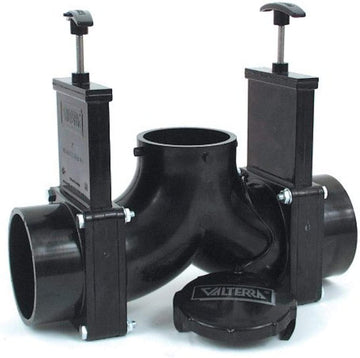 Valterra T84 3" Hub x 3" Hub x 3" Bay with Cap Double Ell Rotating Valve Assembly