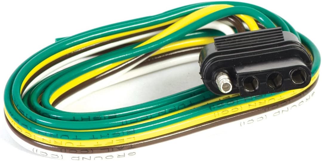 Husky 13191 48" 4-Wire Flat Trailer Connector for Car End 48 Inch