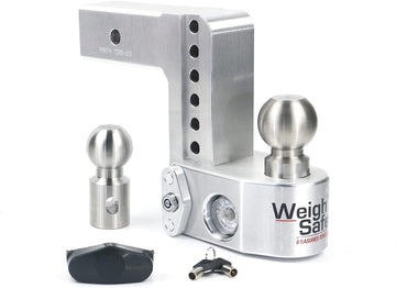 Weigh Safe WS6-2.5 Adjustable Ball Mount with 6" Drop and 2.5" Shank, Steel 6 Inch