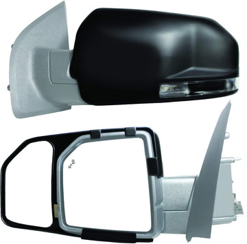 K Source 81850 Snap-On Towing Mirrors for Ford F150 (15+), Black