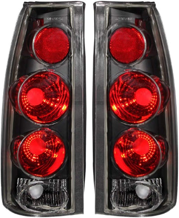 Anzo USA 211019 Chevrolet 3D Style Black Tail Light Assembly - (Sold in Pairs)