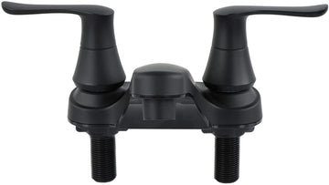 Empire Faucets Matte Black Bathroom Sink Faucet Kit - 4in Water Spout, Non-Metallic Dark Bath Fixtures for RV, Campers