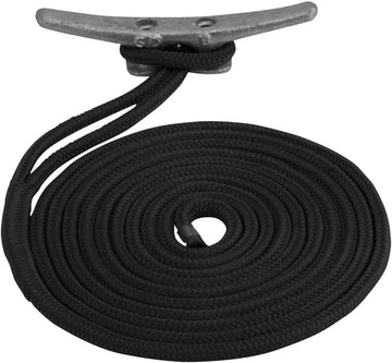 Sea-Dog Double Braided Nylon Dock Line - 5/8" x 30' - Black