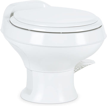 Dometic 302301671 300 Series Low Profile Toilet, White Low Profile White