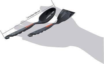 GSI Outdoors Spoon/Spatula Set Grey, 7.4 inch Gray 7.4 inch