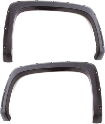 Lund RX110T Elite Series Black Rivet Style Textured Fender Flare - 4 Piece Complete Set Textured