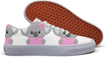 cute koala canvas low Sneaker Shoes for women 8
