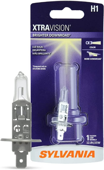 SYLVANIA H1 XtraVision Halogen Headlight Bulb, (Contains 1 Bulb)