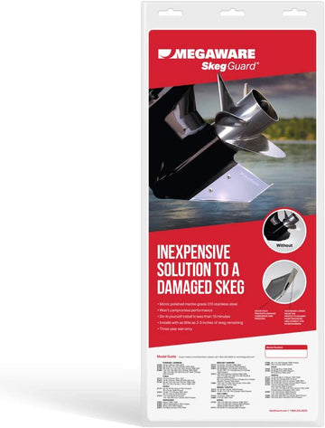 MEGAWARE KEELGUARD SkegGuard 27331 for Yamaha: 30 & 60HP 4 Stroke 2002-Present / 40-50HP 2/4 Stroke 2001-Present. (See Model 27321 for High Thrust Models)