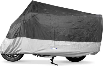 CoverMax Standard Motorcycle Cover - Large/Black Large Black/Grey
