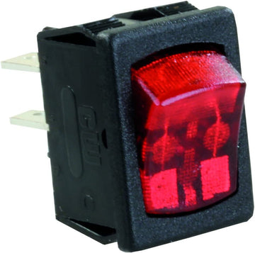 JR Products 12765 Red/Black SPST Mini-Illuminated On/Off Switch