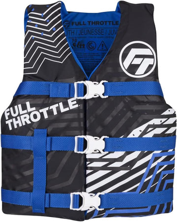 Full Throttle Youth Nylon Life Jacket, Blue