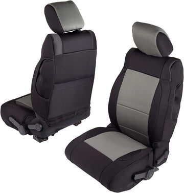 Smittybilt Neoprene Front and Rear Seat Cover Kit (Black/Gray) - 471422